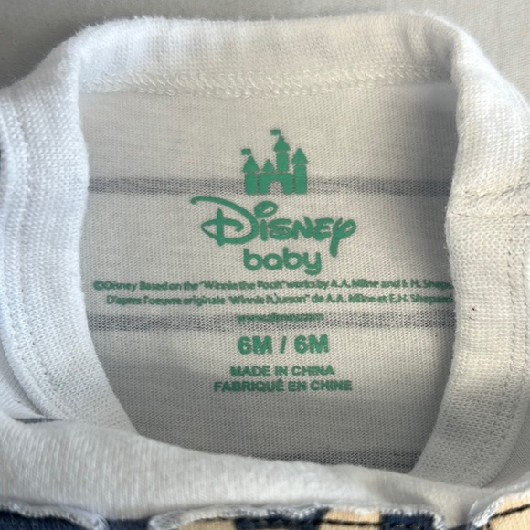 Disney - Winnie the pooh - White and Blue Long Sleeve Tee with Graphic Design - Picture 2 of 4